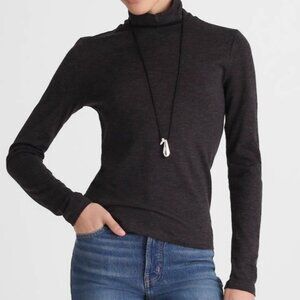 Madewell Wool Cashmere Turtleneck Top | Quiet Luxury Spring Layering Basic M